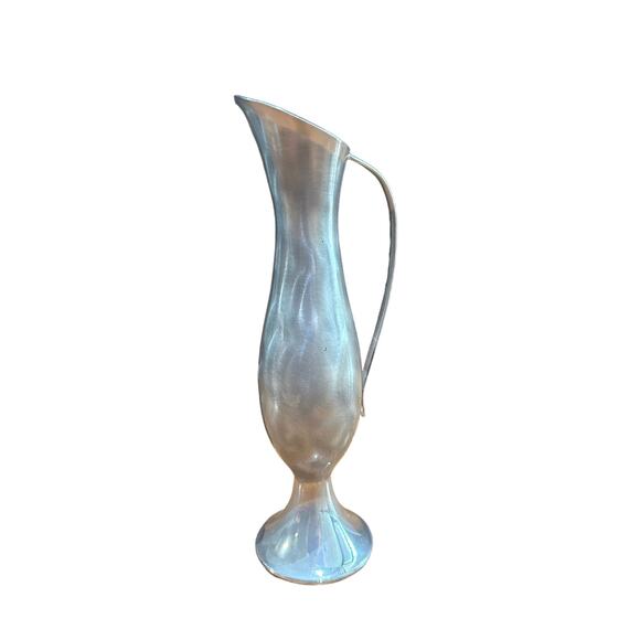 Vintage German art deco 7” 
ikora brushed silver ep brass mini bud vase pitcher - Picture 1 of 7